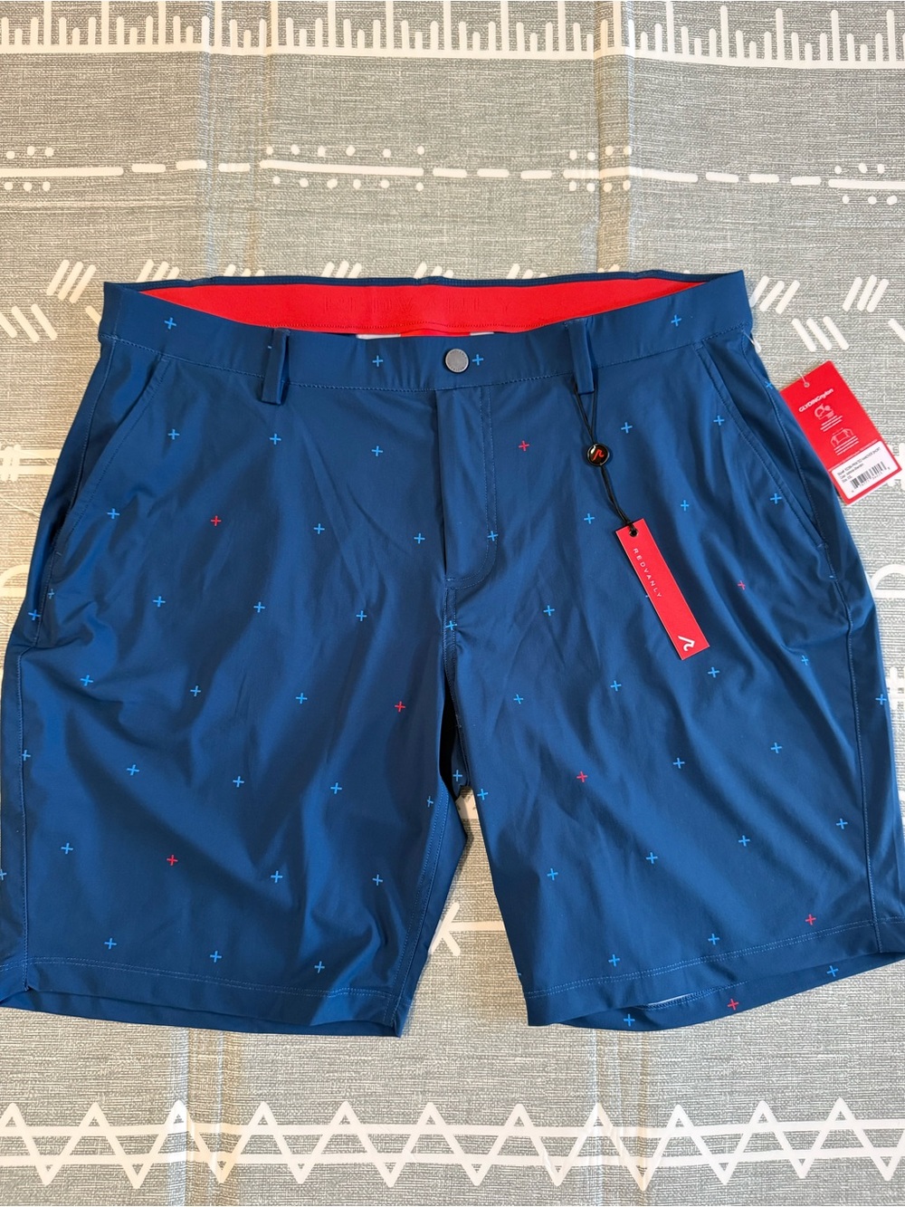 REDVANLY Printed Hanover Golf Shorts XXL Admiral-Sheridon NWT